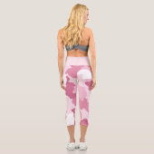Camouflage rose fille Motif Capri Leggings (Verso)