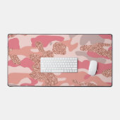 Camouflage Rose Gold Blush Pink Camo Motif de l'ar (Clavier et souris)
