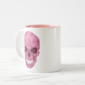 Camouflage rose Mug crâne (Devant gauche)
