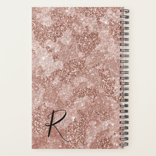 Camouflage rose Parties scintillant or Monogramme  (Dos)