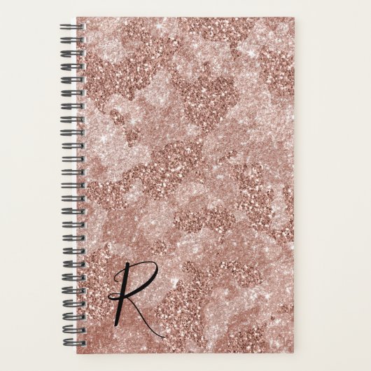 Camouflage rose Parties scintillant or Monogramme  (Devant)