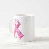Camouflage rose Ruban Faith Mug (Devant gauche)
