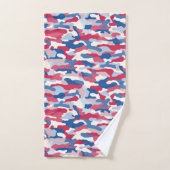Camouflage rouge blanc et bleu (Serviette à main)