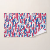 Camouflage rouge blanc et bleu (Serviette à main)