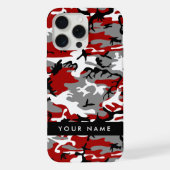 Camouflage rouge et gris Votre nom Personnaliser (Verso)