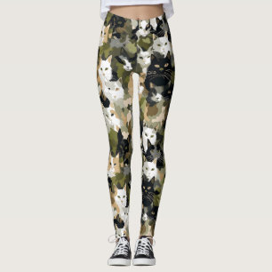 Camouflage Schattigee katten Leggings