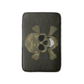 Camouflage schedel en crossbones badmat (Voorkant Verticaal)