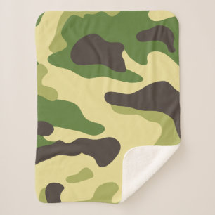 Camouflage Sherpa Deken
