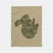 Camouflage Silhouette Bunny Couverture en polaire (Devant)