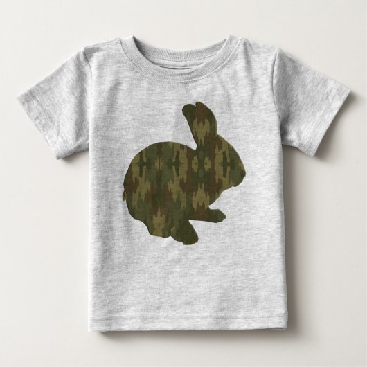 Camouflage Silhouette Easter Bunny Shirt (Voorkant)