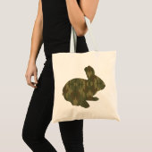 Camouflage Silhouette Sac fourre-tout lapin de Pâq (Devant (produit))