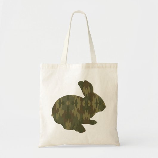 Camouflage Silhouette Sac fourre-tout lapin de Pâq (Devant)