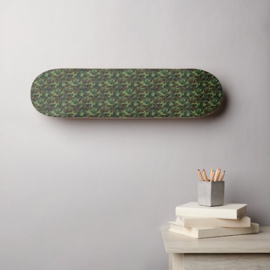 Camouflage Skateboard (Muurkunst (Horizontaal))