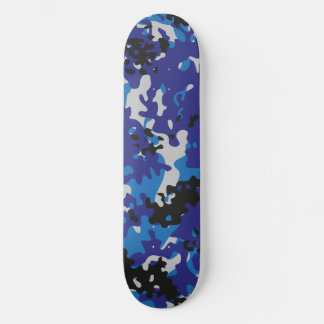 Camouflage Skateboard Blauw Wit Zwart