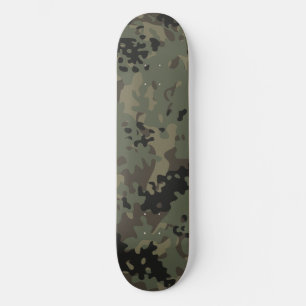 Camouflage Skateboard Groen Zwart Bruin
