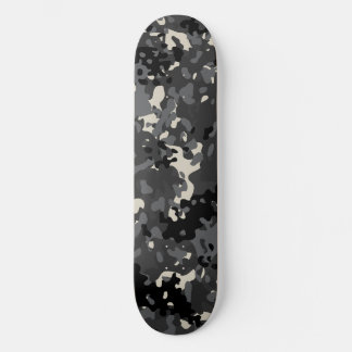 Camouflage Skateboard Zwart Wit Grijs