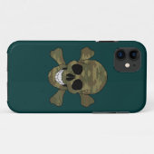 Camouflage Skull en Crossbones iPhone 5 Hoesje (Achterkant (horizontaal))