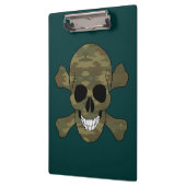Camouflage Skull en Crossbones Klembord (Links)