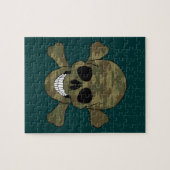 Camouflage Skull en Crossbones Puzzle Legpuzzel (Horizontaal)