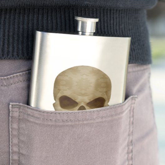 Camouflage Skull Flask Heupfles (Voorbeeld)