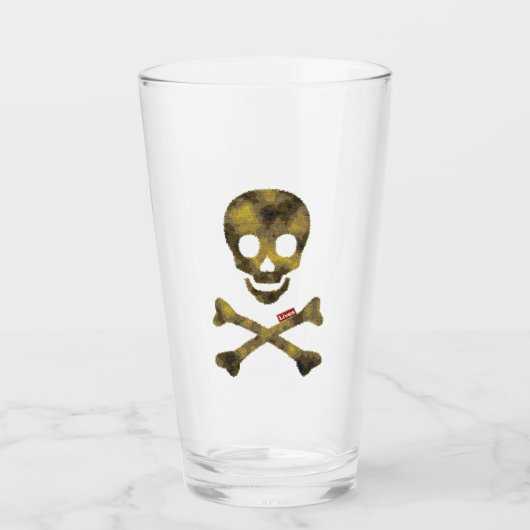 Camouflage Skull Glas (Voorkant)
