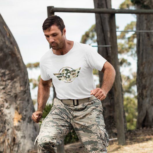 Camouflage Skull | Military Pride Veteran  T-shirt