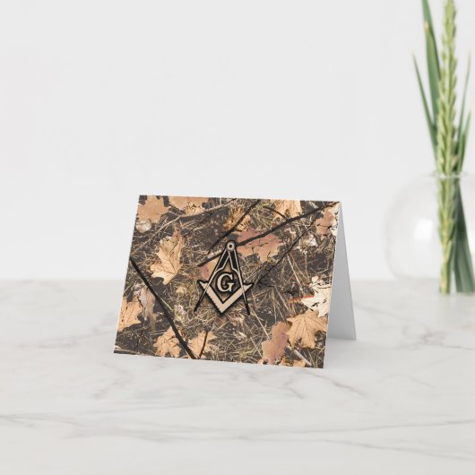 Camouflage Square Compass Bedankkaart (Voorkant)