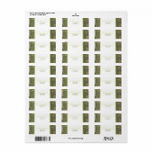 Camouflage & Sticker Étiquette de adresse vert bri (Feuille entière)