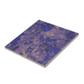 Camouflage tegen blauwe bloem tegeltje (Zijkant)