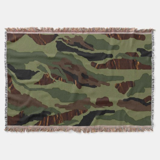 Camouflage Throw Blanket Deken (Voorkant)