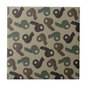 Camouflage toiletpapier bos camouflagepatroon tegeltje