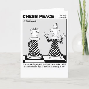 Camouflage-uitrusting Chess Peace-cartoon Kaart