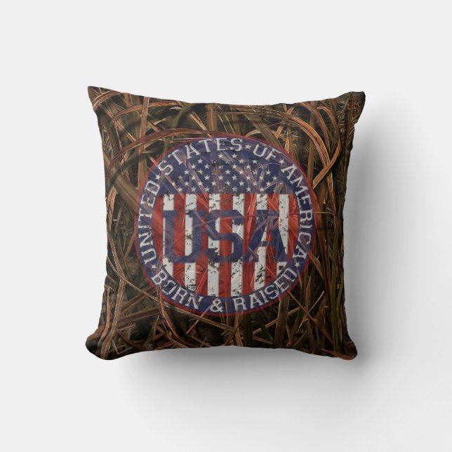 Camouflage USA Kussen (Voorkant)