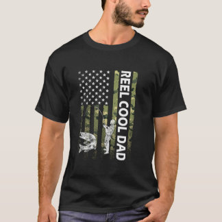 Camouflage Vaders Dag Visser Gift voor Dad Musk T-shirt