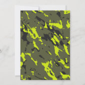 Camouflage verjaardag uitnodigen kaart (Achterkant)