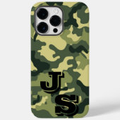 Camouflage vert de l'armée iPhone 14 Pro Max Coque (Verso)