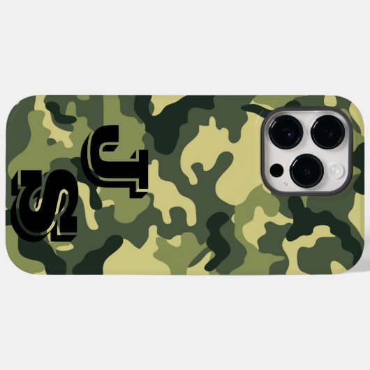 Camouflage vert de l'armée iPhone 14 Pro Max Coque (Verso (horizontal))