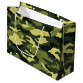 Camouflage vert Grand sac cadeau (Devant Angle)