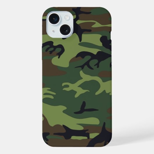 Camouflage Vert Militaire iPhone 15 Plus (Verso)