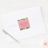 Camouflage vert & Stickers rose (Enveloppe)