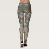 Camouflage vert Tan Leggings pour femmes (Dos)