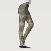 Camouflage vert Tan Leggings pour femmes (Droite)