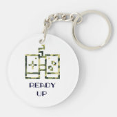 Camouflage Videogame Controller Klaar Speler Sleutelhanger (Achterkant)