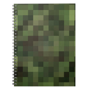 camouflage vierkant groen notitieboek