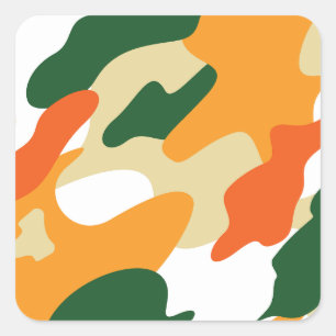 camouflage vierkante sticker