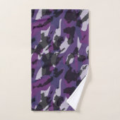 Camouflage Violet Abstrait (Serviette à main)