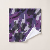 Camouflage Violet Abstrait (Gant de toilette)