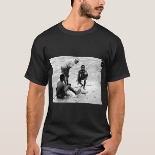 Camouflage Vissen Mannen Jongens Amerikaanse Vlag T-shirt