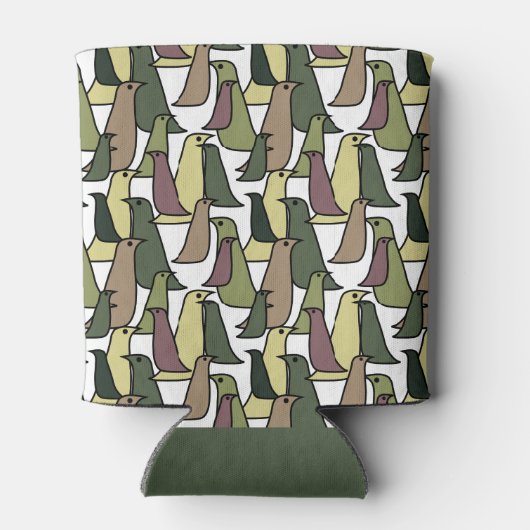 Camouflage vogels blikjeskoeler (Achterkant)