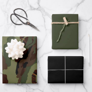 Camouflage volledig patroon inpakpapier vel